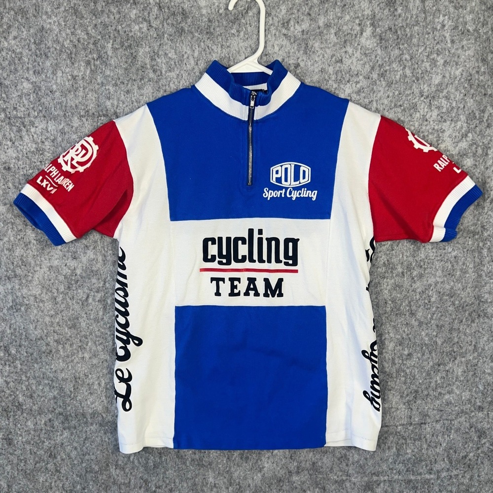 Polo Sport Ralph Lauren Men's Cycling Team Jersey Red White Blue Small LXVII
